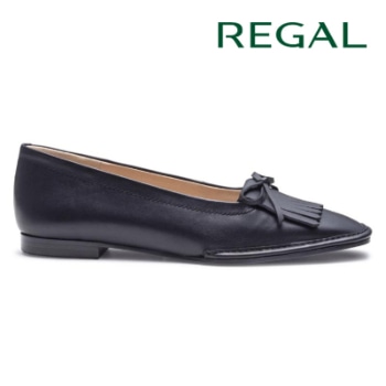 REGAL F85R キルトフラットシューズ ブラック リーガル フラットシューズ