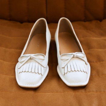 REGAL F85R キルトフラットシューズ ホワイト リーガル フラットシューズ