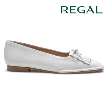 REGAL F85R キルトフラットシューズ ホワイト リーガル フラットシューズ