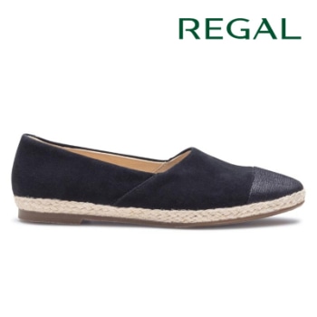 REGAL F88R エスパドリーユ調スリッポン ブラック リーガル フラットシューズ