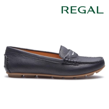 REGAL F89R ドライビングタイプシューズ ブラック リーガル フラットシューズ