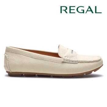 REGAL F89R ドライビングタイプシューズ クリーム リーガル フラットシューズ