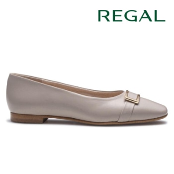REGAL F90R 晴雨兼用フラットパンプス ダークベージュ リーガル フラットシューズ