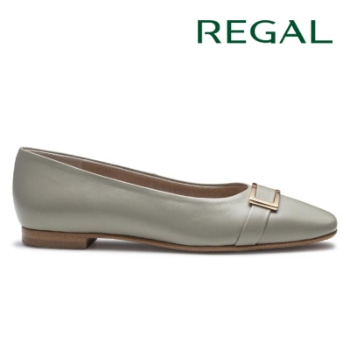 REGAL F90R 晴雨兼用フラットパンプス ライトグリーン リーガル フラットシューズ