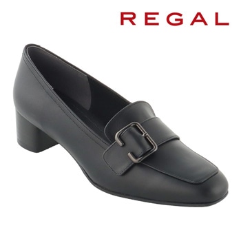 REGAL F91Q バックル付きモカパンプス ブラック リーガル パンプス