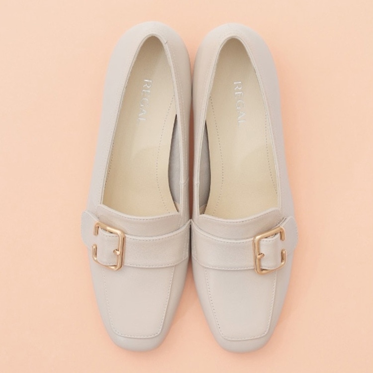 REGAL F91Q バックル付きモカパンプス アイボリー リーガル パンプス