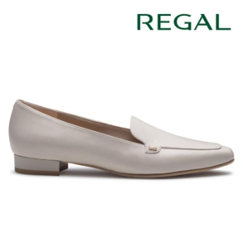 REGAL F91R 晴雨兼用モカフラットパンプス アイボリー リーガル フラットシューズ