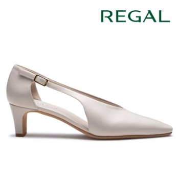 REGAL F95R サイドオープンパンプス アイボリー リーガル パンプス