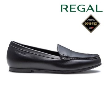 REGAL F97Q カジュアルスリッポン　ＧＯＲＥ－ＴＥＸ ブラック リーガル フラットシューズ
