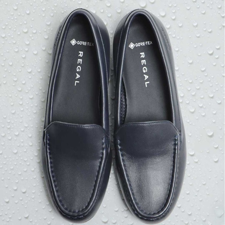 REGAL F97Q カジュアルスリッポン GORE-TEX フットウェア ネイビー リーガル フラットシューズ