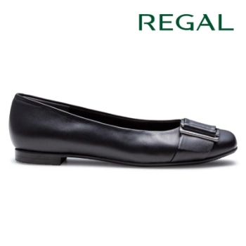 REGAL F98R 晴雨兼用フラットシューズ ブラック リーガル フラットシューズ