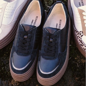 REDWOOD RIVER×MINNETONKA(R)  M08C マルチパーツデザインスニーカー ブラック レッドウッドリバー ミネトンカ (R) スニーカー