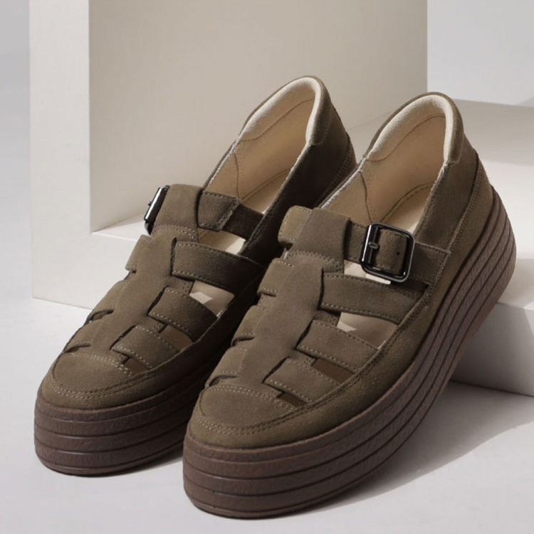 REDWOOD RIVER×MINNETONKA(R)  M09C グルカタイプシューズ カーキスエード レッドウッドリバー ミネトンカ (R) カジュアルシューズ