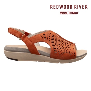 REDWOOD RIVER×MINNETONKA(R)  M10C フットベットサンダル オレンジスエード レッドウッドリバー ミネトンカ (R) サンダル