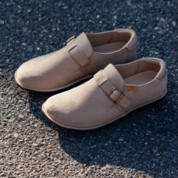 REDWOOD RIVER R03A ベルト付スリッポン ベージュスエード レッドウッド リバー カジュアルシューズ