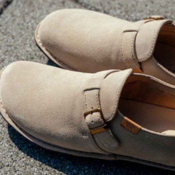 REDWOOD RIVER R03A ベルト付スリッポン ベージュスエード レッドウッド リバー カジュアルシューズ
