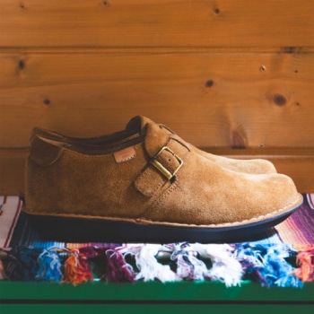 REDWOOD RIVER R03A ベルト付スリッポン キャメルスエード レッドウッド リバー フラットシューズ