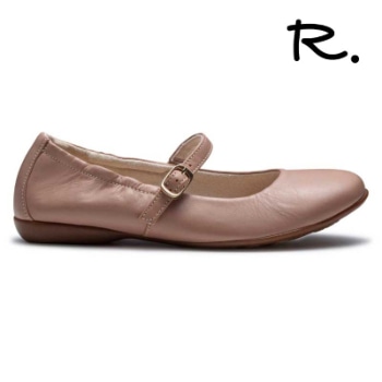 R. S18C ベルテッドバレエシューズ ダークベージュ アールドット フラットシューズ