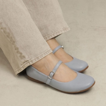 R. S18C ベルテッドバレエシューズ ライトブルー アールドット フラットシューズ