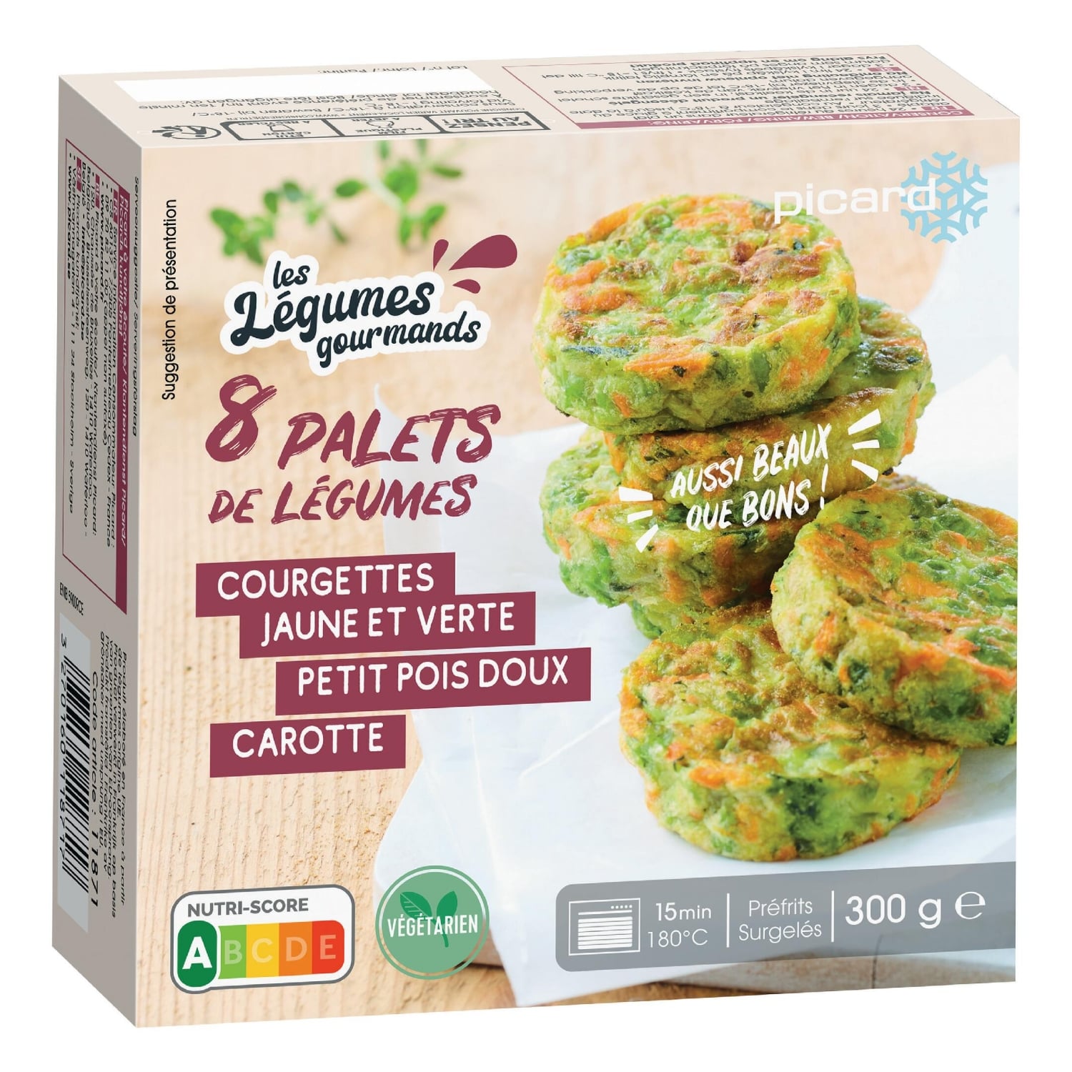 野菜のガレット(ズッキーニ、グリンピース、ニンジン)