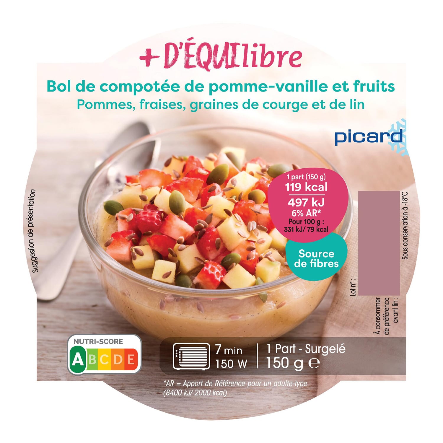 リンゴのコンポートといちごのフルーツボウル