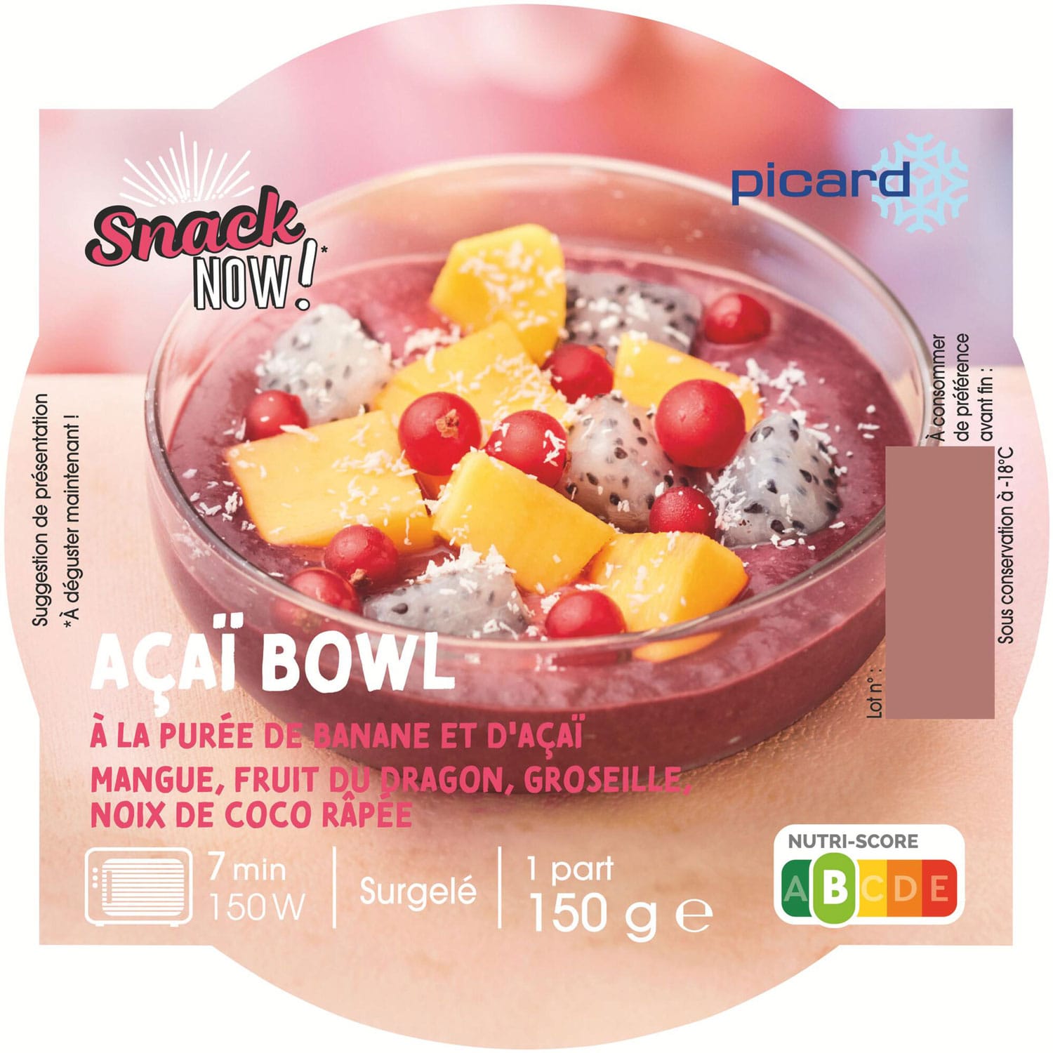 アサイーボウル(マンゴー、ドラゴンフルーツ、バナナ)