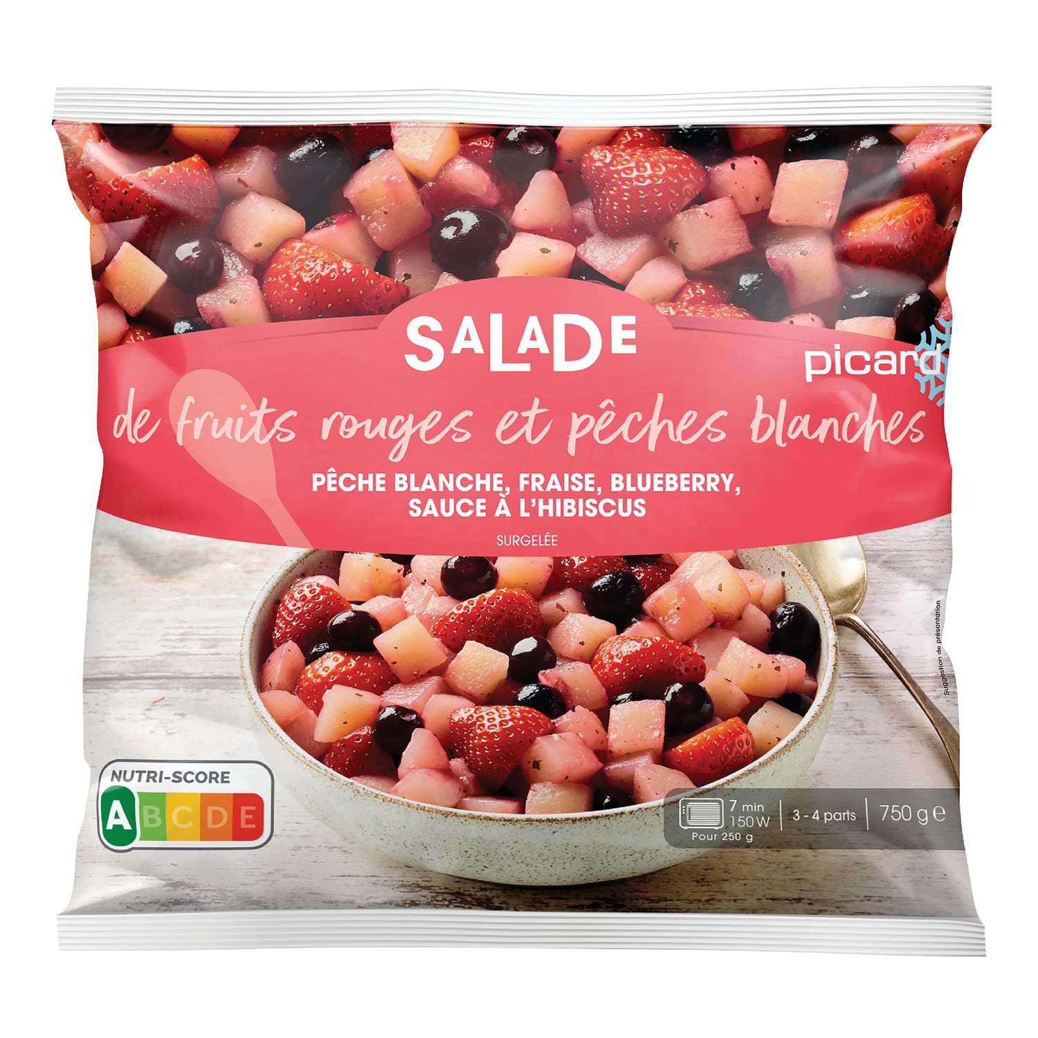 フルーツサラダ(白桃、イチゴ、ブルーベリー)