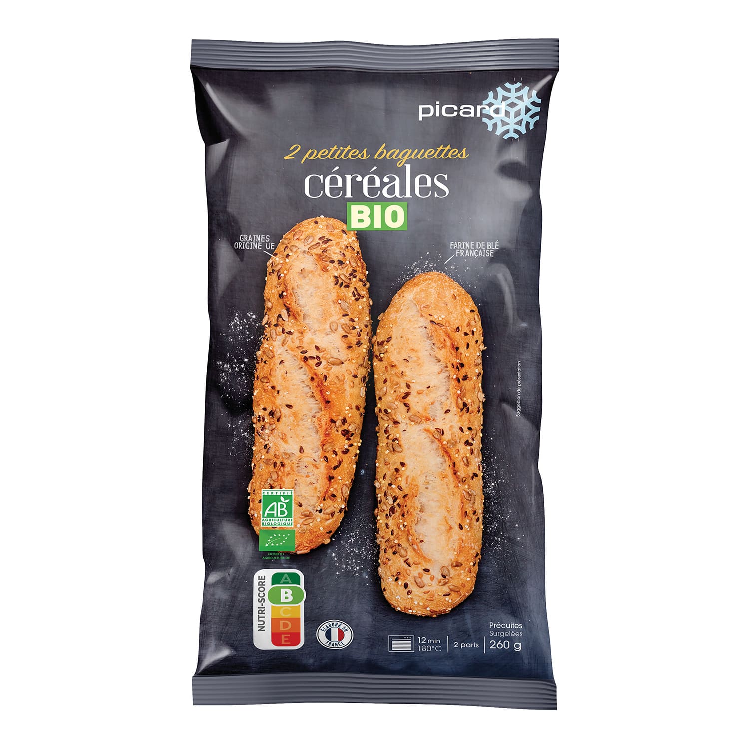 BIO ミニバゲット・シリアル (アマニ、ヒマワリとキビ)