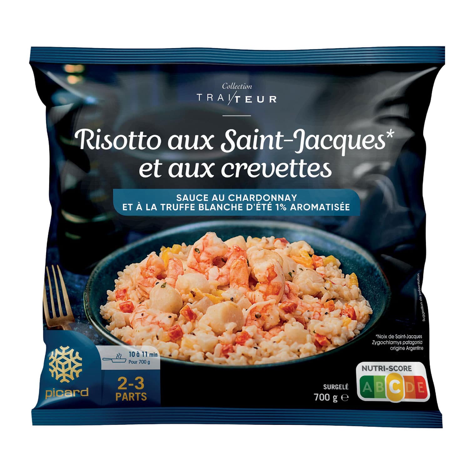 サンジャックとエビのリゾット(トリュフ入り)