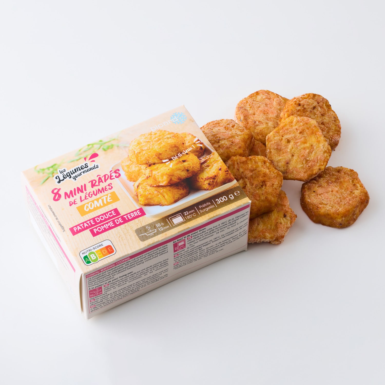 サツマイモ、ジャガイモ、コンテチーズのガレット