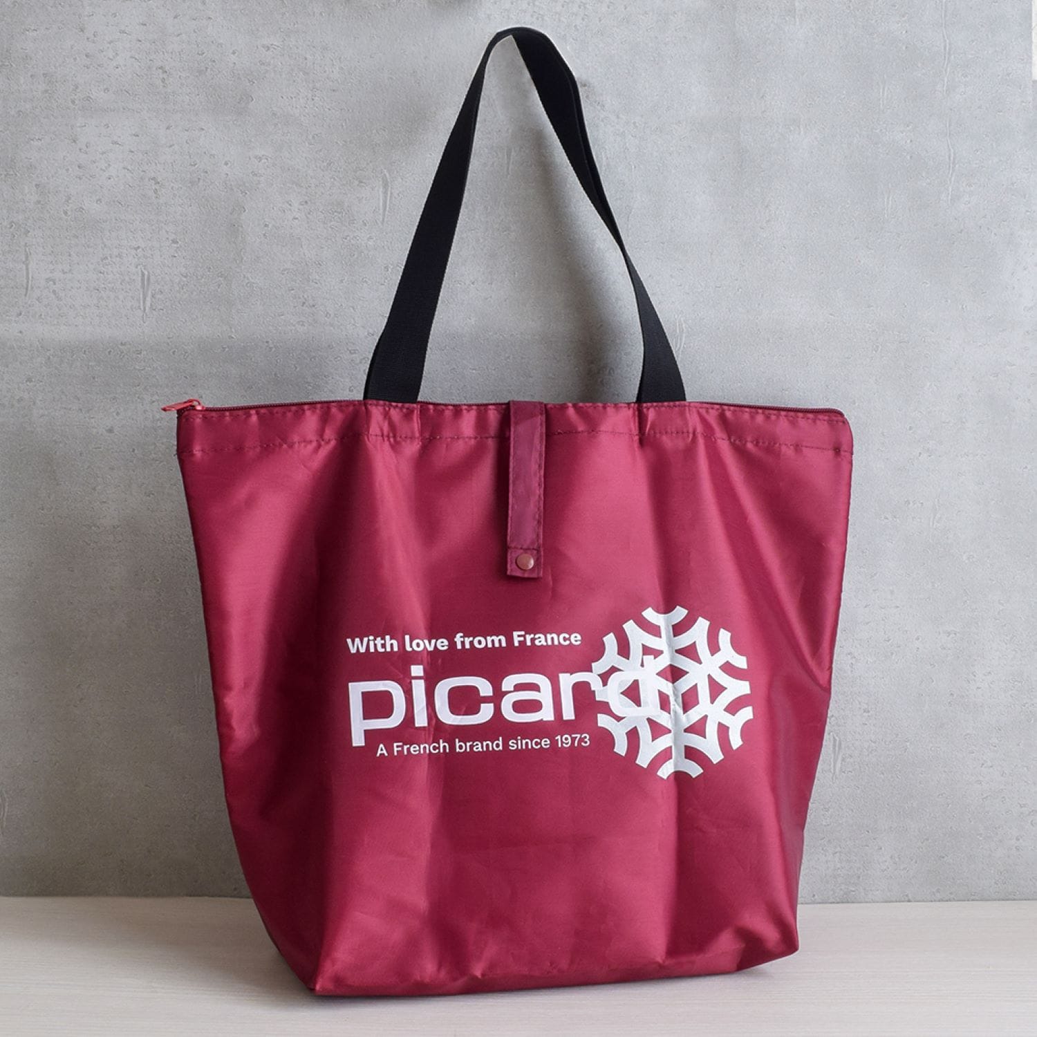 折りたたみ保冷バッグ（ワインレッド）