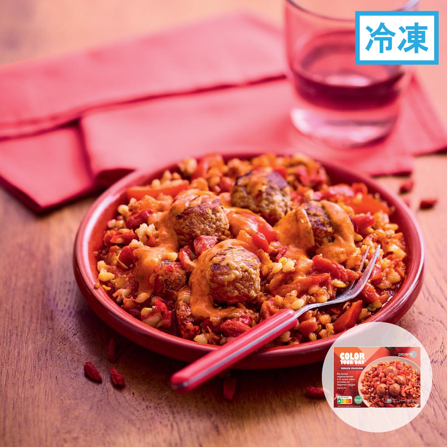 ベジタリアンボール ケイジャンソース