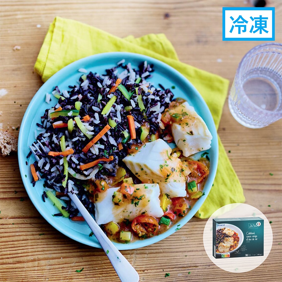 タラのヴィエルジュソースとカマルグライス