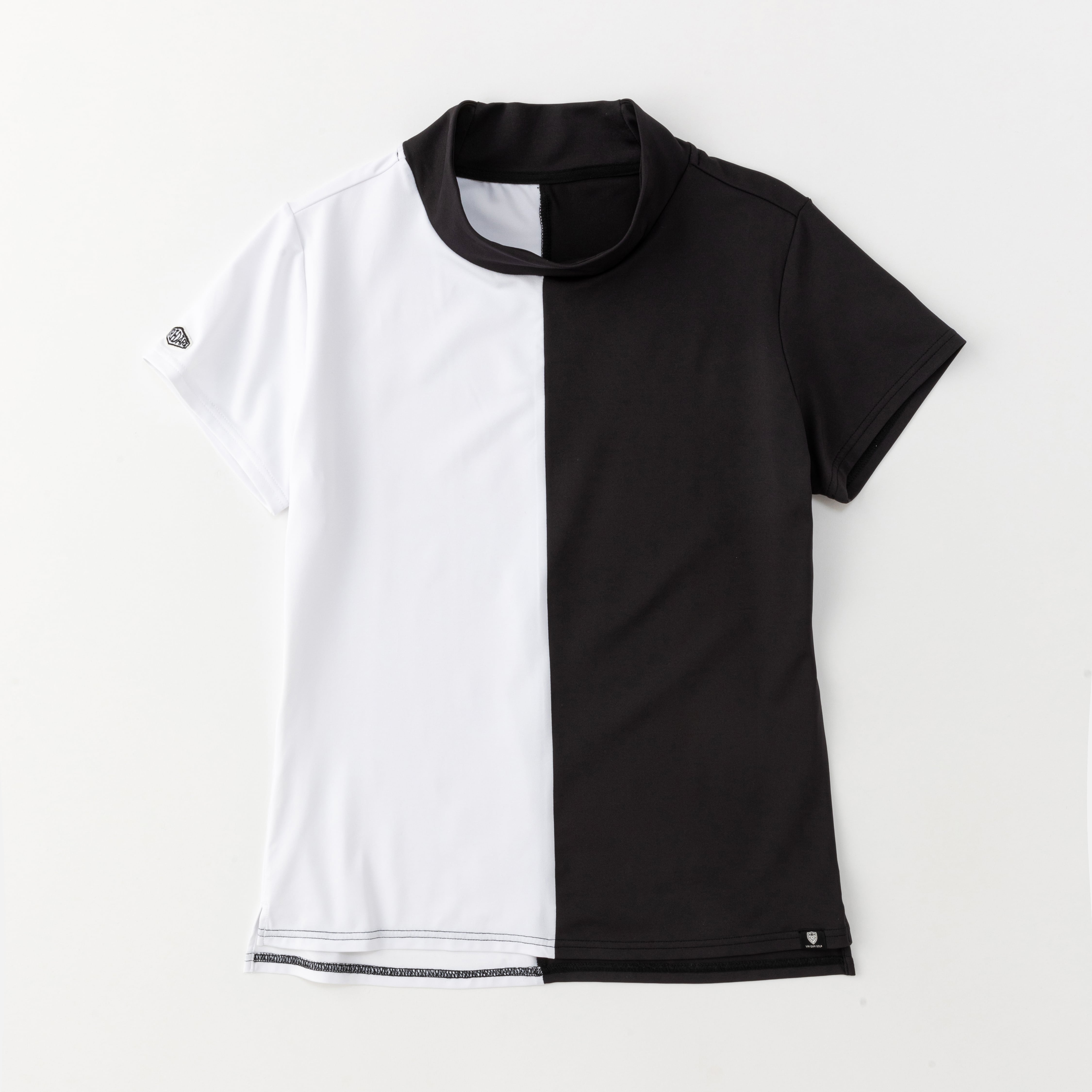 Center Bi-Color Mock Neck【L】