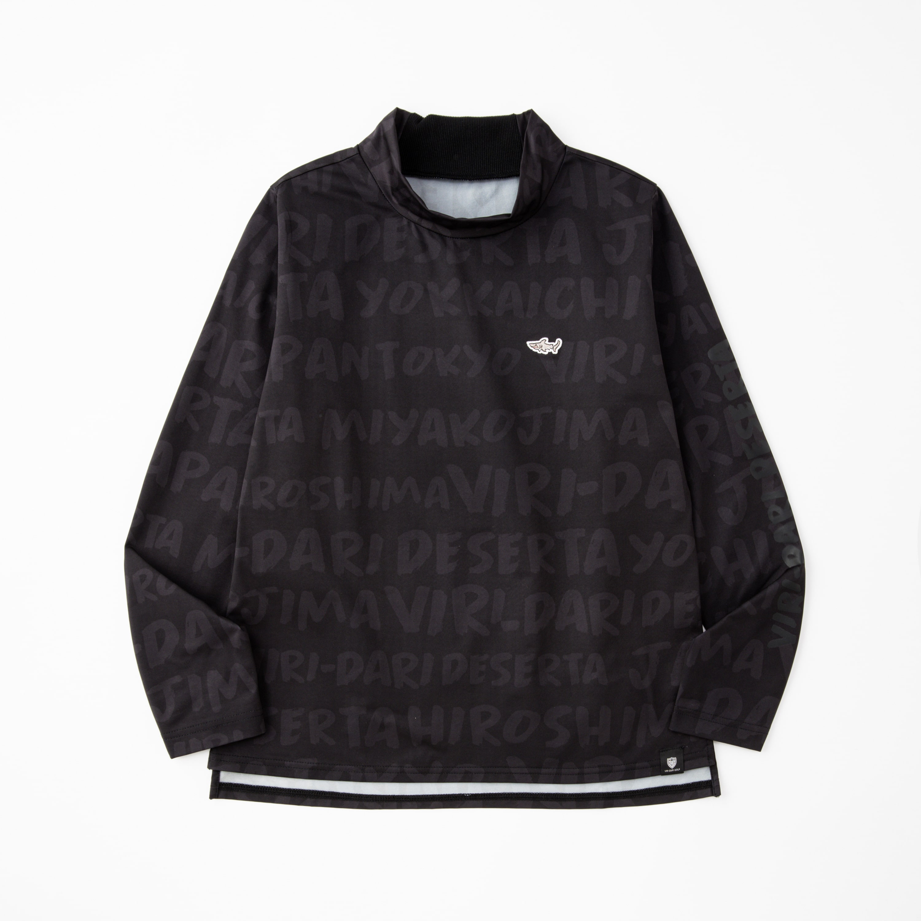 L/S Mock Neck Tee Logo Grafity Print【3L】