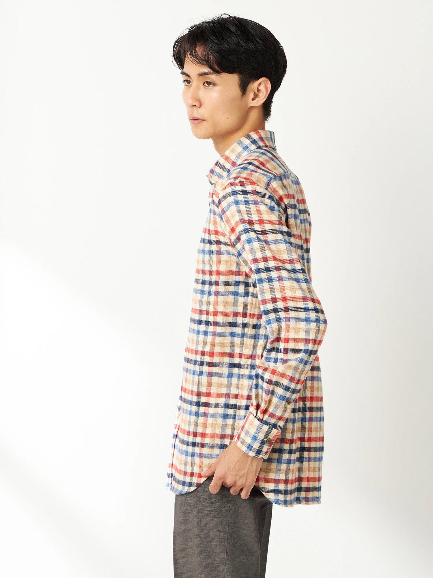 McGREGOR<メンズ>三つ杢カジュアルチェック サンドベージュ M