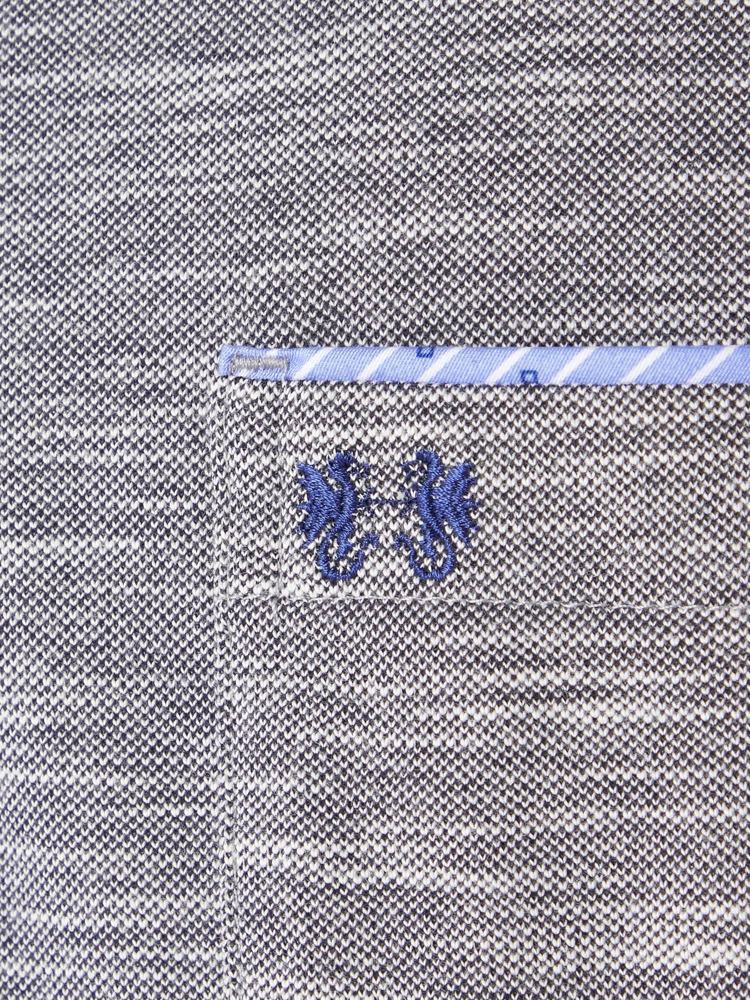 McGREGOR<メンズ>薄長袖ポロ襟裏布帛 ネイビー M