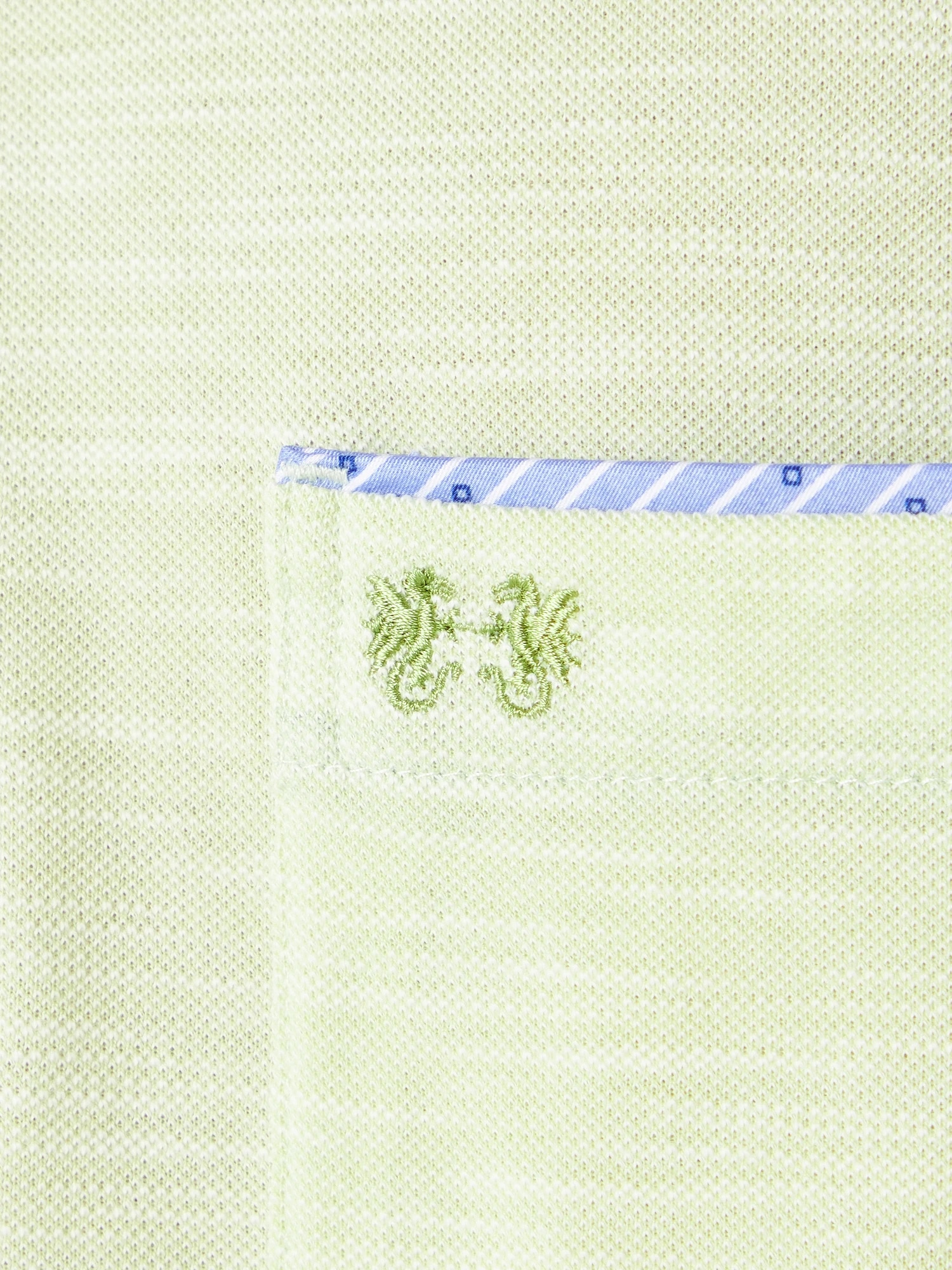 McGREGOR<メンズ>薄長袖ポロ襟裏布帛 ライトグリーン M