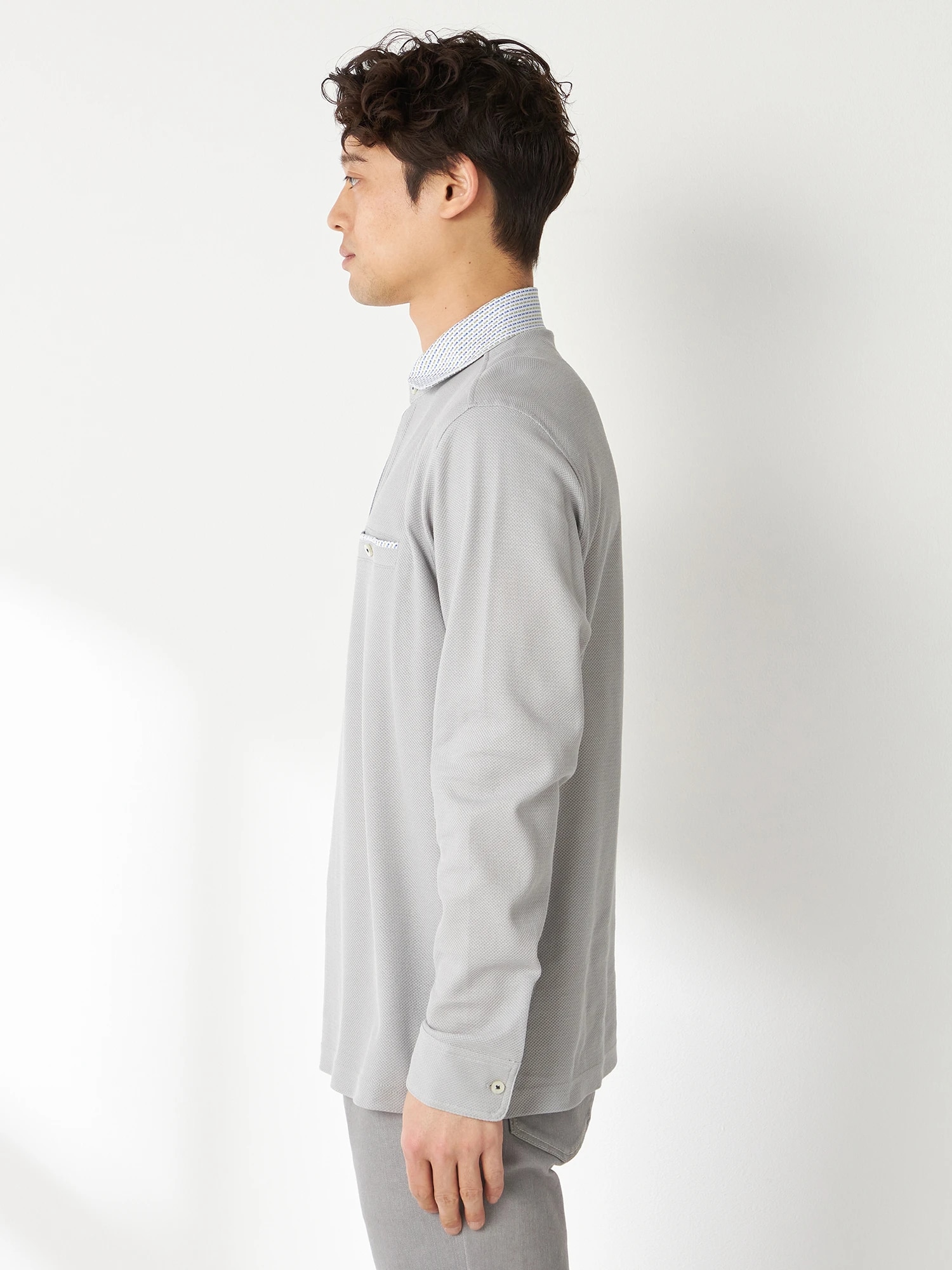 McGREGOR<メンズ>ジャージコンビポロ グレー M