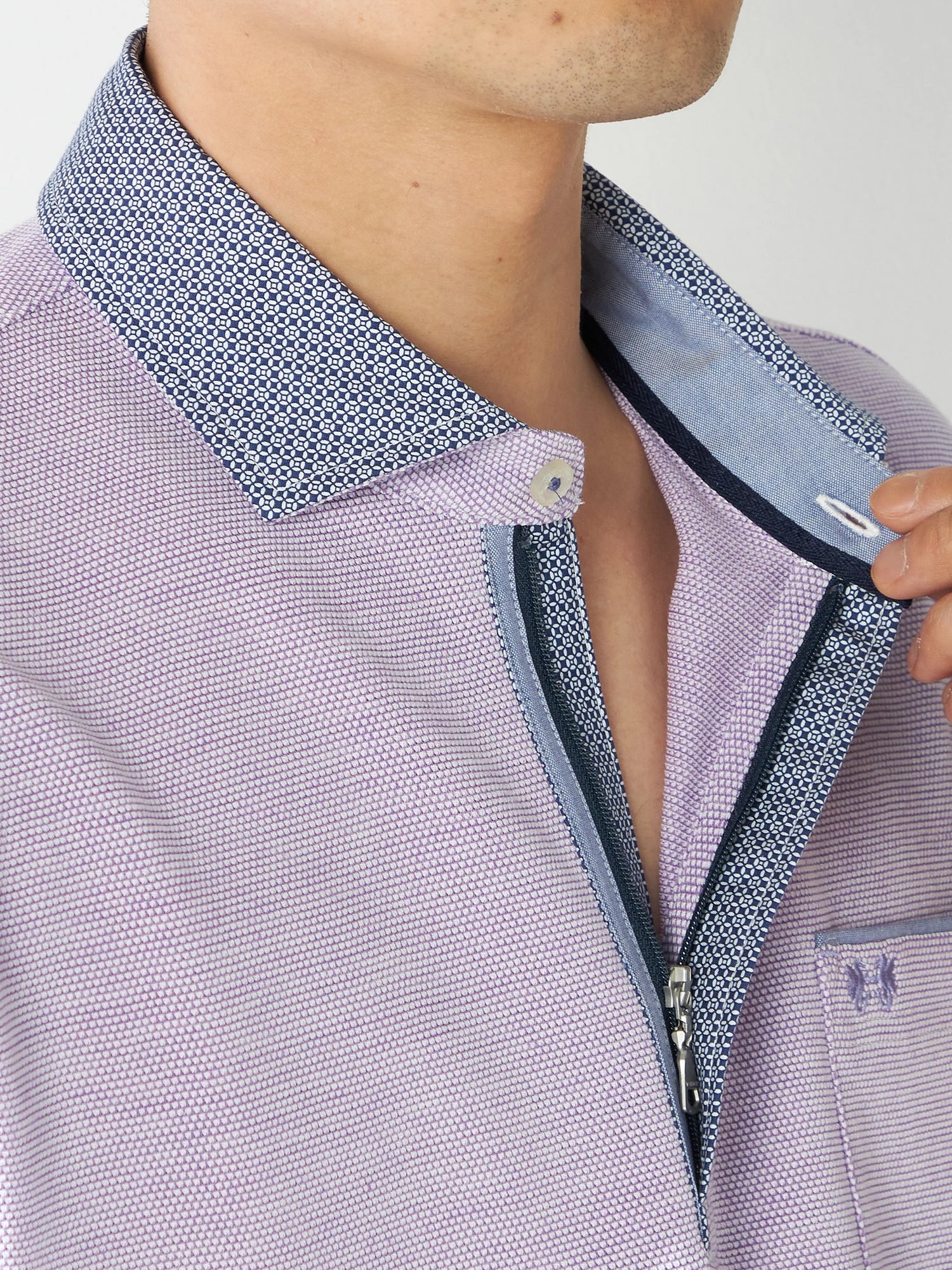 McGREGOR<メンズ>UVドライポロシャツ ラベンダー XL