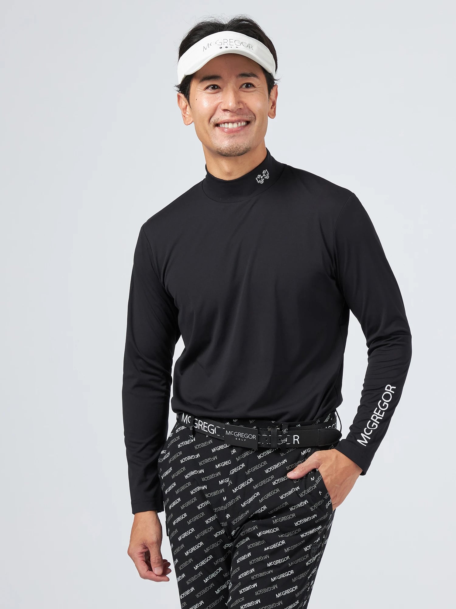 McGREGOR GOLF <メンズ> 無地モックネック ブラック M