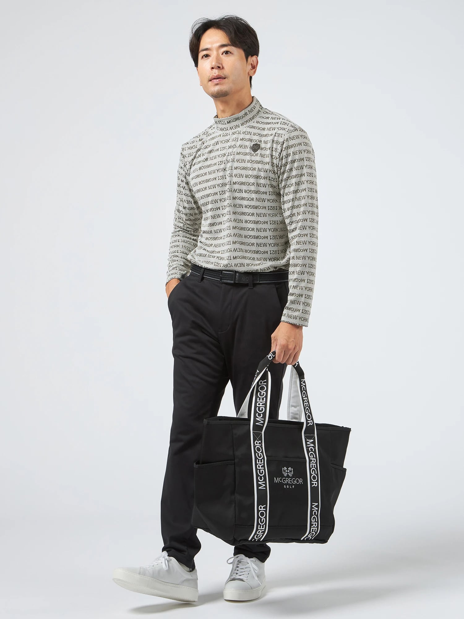 McGREGOR GOLF<メンズ> ジャカードモックネック ブラック L