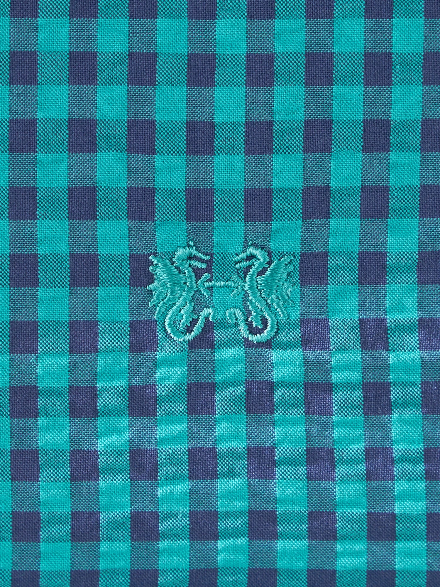 McGREGOR<ウィメンズ>【UVガード】サッカーギンガムシャツ グリーン L