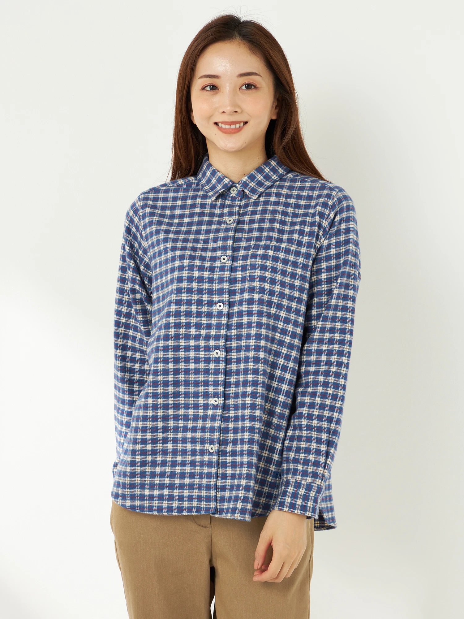 McGREGOR<ウィメンズ>ONE COTTON三つ杢シャツ インキブルー L