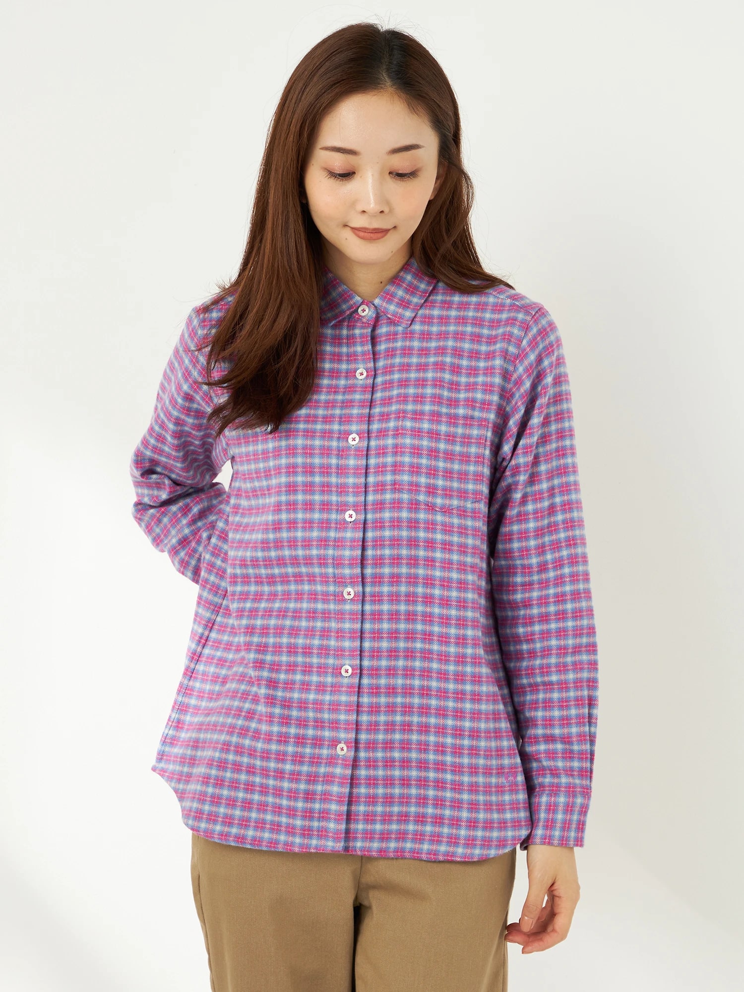 McGREGOR<ウィメンズ>ONE COTTON三つ杢シャツ ピンク M