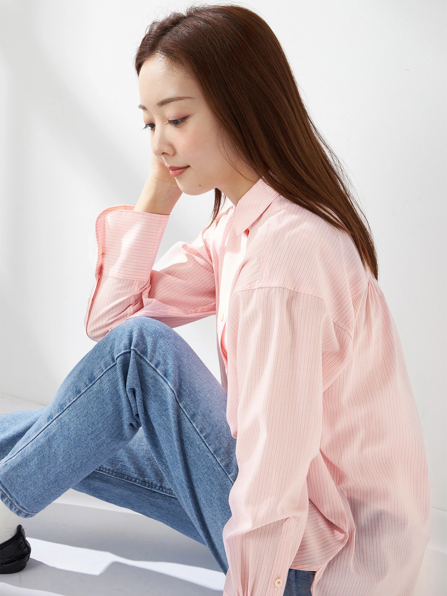 McGREGOR<ウィメンズ>コットンリヨセルチュニック コーラルピンク L