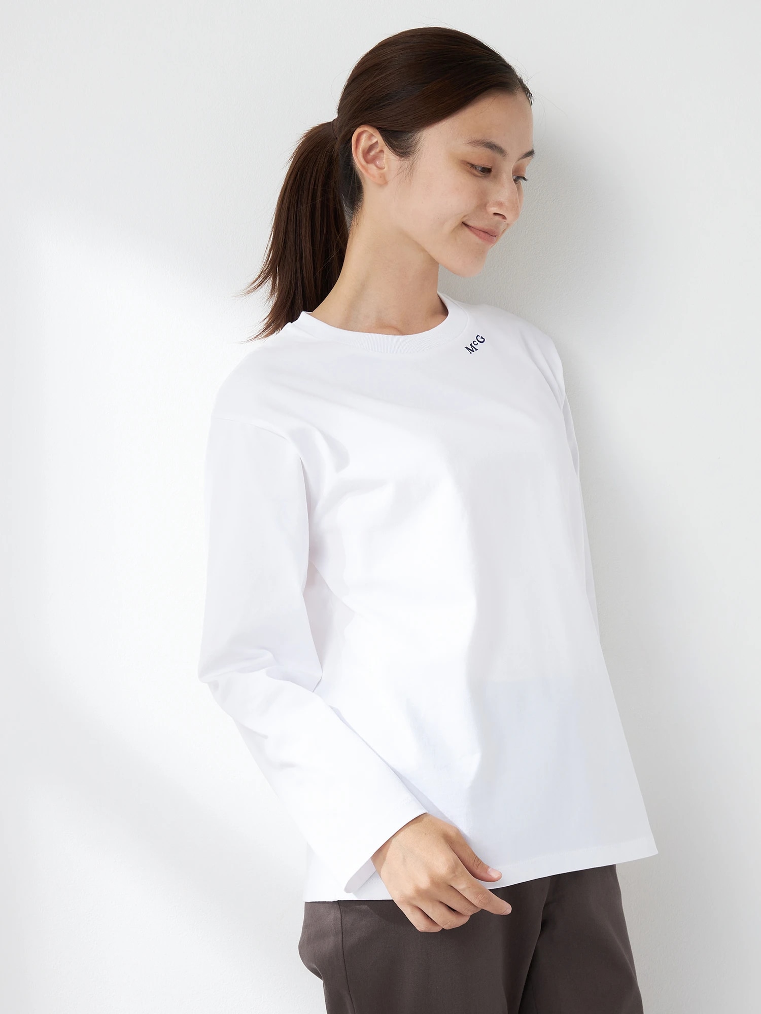 McGREGOR<ウィメンズ>ボーダー&無地T アイボリー M