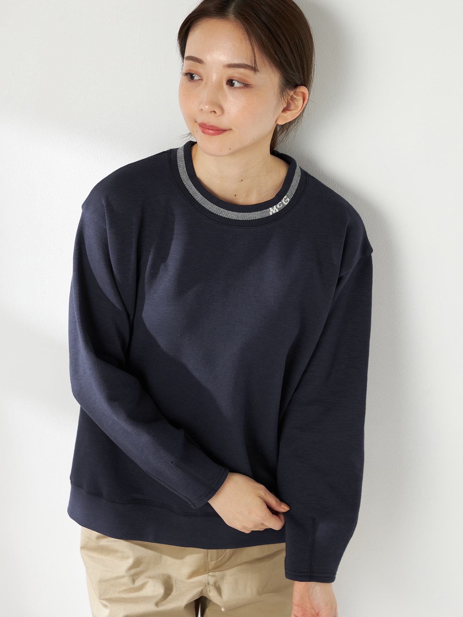 McGREGOR<ウィメンズ>コクーンシルエットスウェット ネイビー M