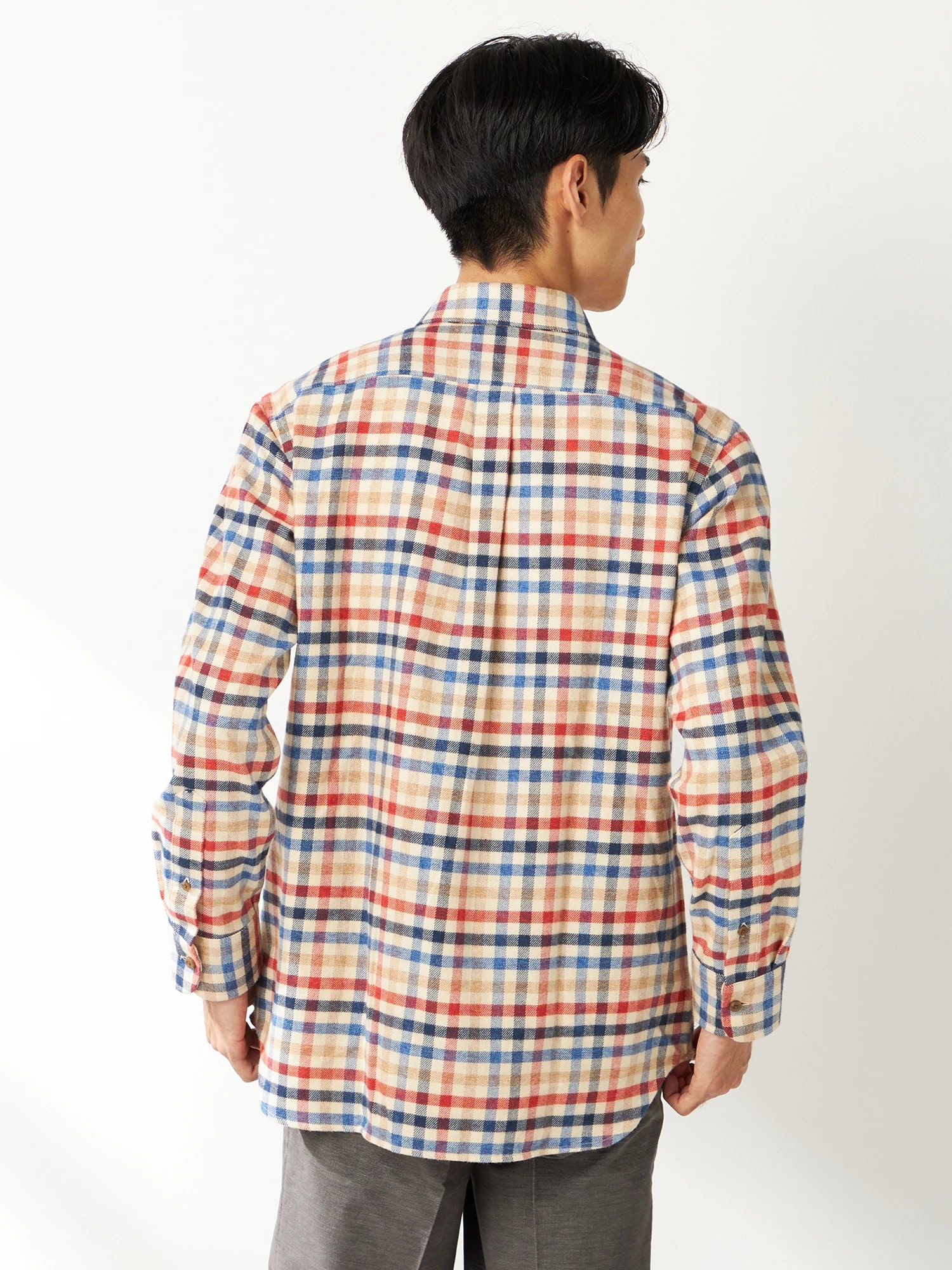 McGREGOR<メンズ>三つ杢カジュアルチェック サンドベージュ L