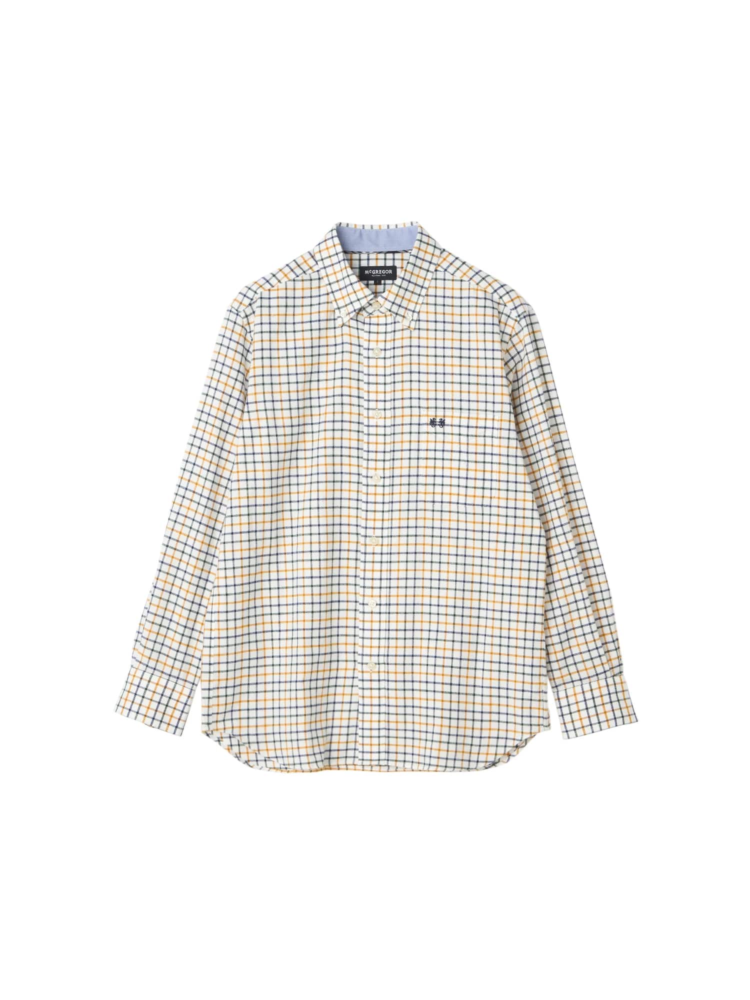 McGREGOR<メンズ>微起毛タッターソールシャツ ゴールド M